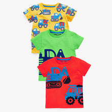 Load image into Gallery viewer, Bright Digger 3 Pack T-Shirts (12mths-4yrs) - Allsport
