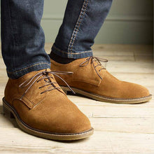 Load image into Gallery viewer, Tan Suede Derby Shoes - Allsport
