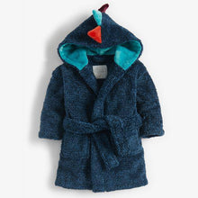 Load image into Gallery viewer, Blue Dinosaur Spike Robe (12mths-8yrs) - Allsport
