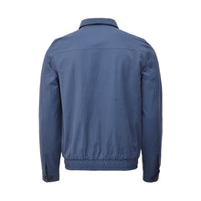 Load image into Gallery viewer, Mid Blue Shower Resistant Collared Harrington Jacket
