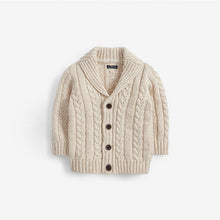 Load image into Gallery viewer, White Ecru Cable Button Through Cardigan (3mths-5yrs) - Allsport

