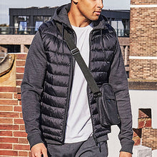 Load image into Gallery viewer, Black Shower Resistant Quilted Gilet - Allsport
