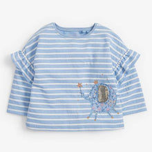Load image into Gallery viewer, Blue Interactive Elephant T-Shirt (3mths-6yrs) - Allsport
