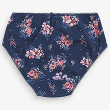 Load image into Gallery viewer, Navy/Pink 7 Pack Floral Briefs (2-12yrs) - Allsport
