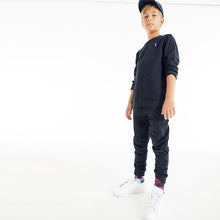 Load image into Gallery viewer, Navy Blue Sweatshirt &amp; Joggers Jersey Set (3-12yrs)
