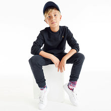 Load image into Gallery viewer, Navy Blue Sweatshirt &amp; Joggers Jersey Set (3-12yrs)
