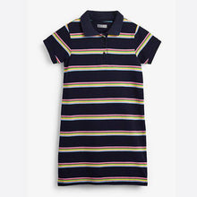 Load image into Gallery viewer, Navy Polo Stripe Dress (3-12yrs) - Allsport
