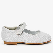 Load image into Gallery viewer, Glitter Mary Jane Silver Shoes  (Younger) - Allsport
