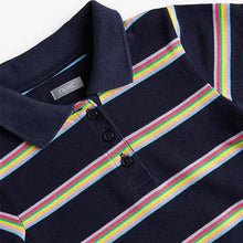 Load image into Gallery viewer, Navy Polo Stripe Dress (3-12yrs) - Allsport
