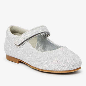 Glitter Mary Jane Silver Shoes  (Younger) - Allsport