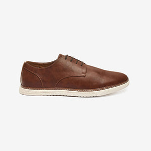 Tan Brown Cupsole Derby Shoes