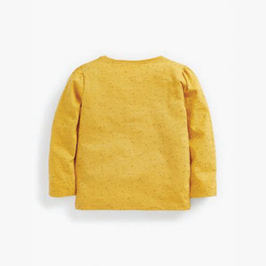 Ochre Yellow Fox Bag T-Shirt (3mths-6yrs) - Allsport