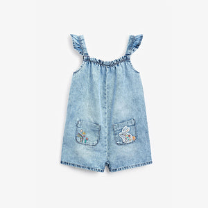 Denim Blue Character Playsuit With Headband Set (3mths-6yrs) - Allsport