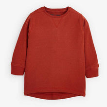 Load image into Gallery viewer, Rust Long Sleeve Textured T-Shirt (3mths-5yrs) - Allsport
