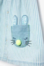 Load image into Gallery viewer, Blue Bunny Pocket Stripe Dress - Allsport
