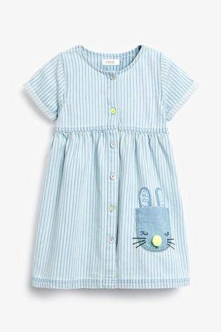 Blue Bunny Pocket Stripe Dress - Allsport
