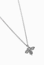 Load image into Gallery viewer, Silver Tone Sparkle Bee Necklace - Allsport
