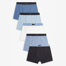 Load image into Gallery viewer, Blue Plain 5 Pack Trunks (2-12yrs) - Allsport
