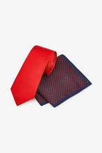 Load image into Gallery viewer, Tie With Geometric Pocket Square Set - Allsport
