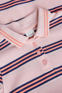 Polo Stripe Dress Pink / Fluro - Allsport