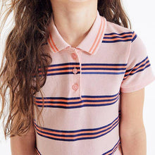Load image into Gallery viewer, Pink Polo Stripe Dress (3-12yrs) - Allsport
