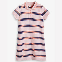 Load image into Gallery viewer, Pink Polo Stripe Dress (3-12yrs) - Allsport
