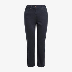 Navy Cropped Straight Jeans - Allsport