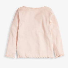 Load image into Gallery viewer, Pale Pink Long Sleeve Rib T-Shirt (3mths-6yrs) - Allsport
