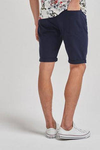 Navy Slim Fit 5 Pocket Chino Shorts - Allsport
