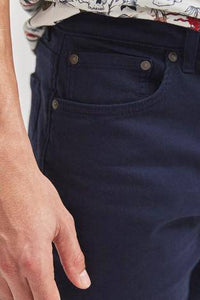 Navy Slim Fit 5 Pocket Chino Shorts - Allsport