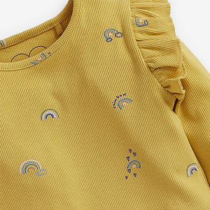 Yellow Rainbow Basic Rib T-Shirt Jersey (3mths-6yrs) - Allsport