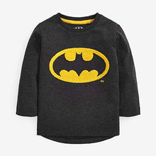 Load image into Gallery viewer, Charcoal Grey Batman Long Sleeve License T-Shirt (3mths-5yrs)
