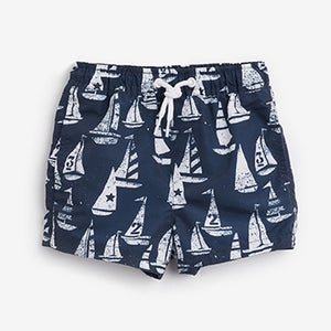 Blue Boat 2 Piece Rash Vest And Shorts Set (3mths-5yrs)