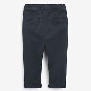 Navy Blue Loose Fit Pull-On Chino Trousers (3mths-5yrs)