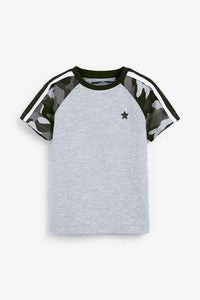 Monochrome Colourblock Camo Shorts And T-Shirt Set - Allsport