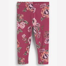 Load image into Gallery viewer, Plum Floral Leggings (3mths-6yrs) - Allsport
