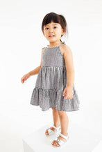 Load image into Gallery viewer, Monochrome Tiered Cotton Sundress - Allsport
