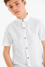 Load image into Gallery viewer, Linen Mix Shirt White  (3 to 12 yrs) - Allsport
