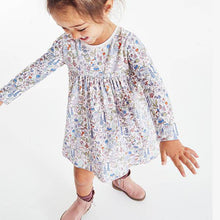 Load image into Gallery viewer, Pale Pink Ditsy Jersey Dress (3mths-6yrs) - Allsport
