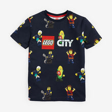 Load image into Gallery viewer, Navy LEGO® All Over Print T-Shirt (2-12yrs) - Allsport
