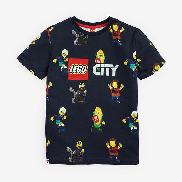 Navy LEGO® All Over Print T-Shirt (2-12yrs) - Allsport