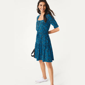 Blue Animal Mini Tea Dress - Allsport