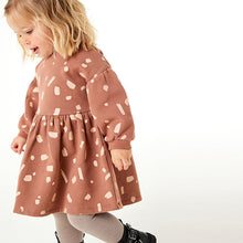 Load image into Gallery viewer, Rush Brown Dash Cosy Sweat Dress (3mths-6yrs) - Allsport
