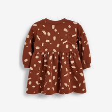 Load image into Gallery viewer, Rush Brown Dash Cosy Sweat Dress (3mths-6yrs) - Allsport
