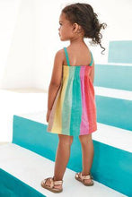 Load image into Gallery viewer, Rainbow Print Shirred Sundress - Allsport
