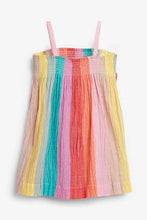 Load image into Gallery viewer, Rainbow Print Shirred Sundress - Allsport
