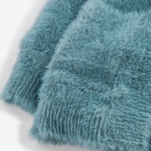 Blue Fluffy Long Cardigan (3-12yrs) - Allsport