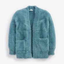 Load image into Gallery viewer, Blue Fluffy Long Cardigan (3-12yrs) - Allsport
