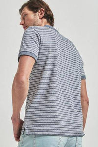 Blue Stripe Organic Cotton Regular Fit Polo - Allsport