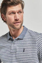 Load image into Gallery viewer, Blue Stripe Organic Cotton Regular Fit Polo - Allsport
